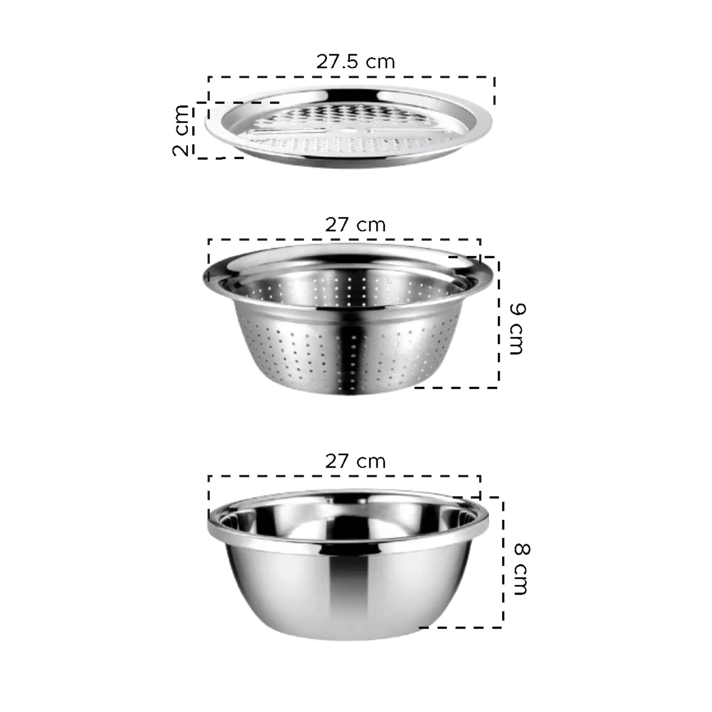 ChefMax® Bowl Set Cocina fácil, rápida Colador Y Rayador 🎁HOY 30% DCTO🎁