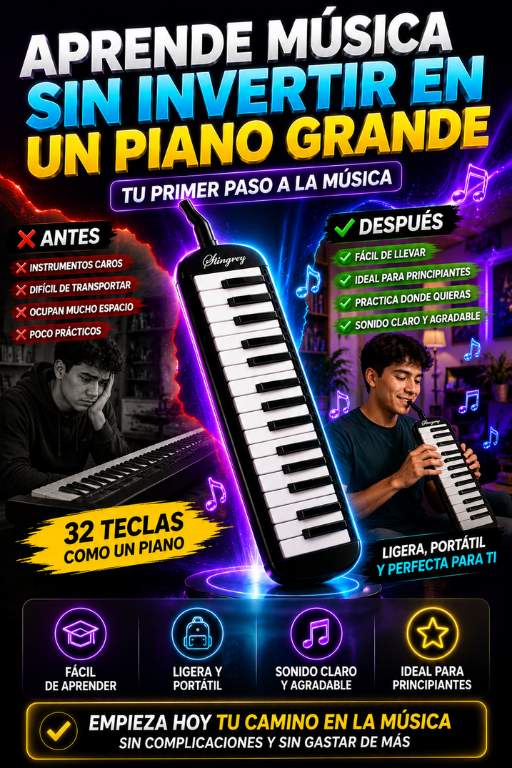 Melódica Portátil™ 🎹 Aprende las bases del piano de forma fácil y práctica