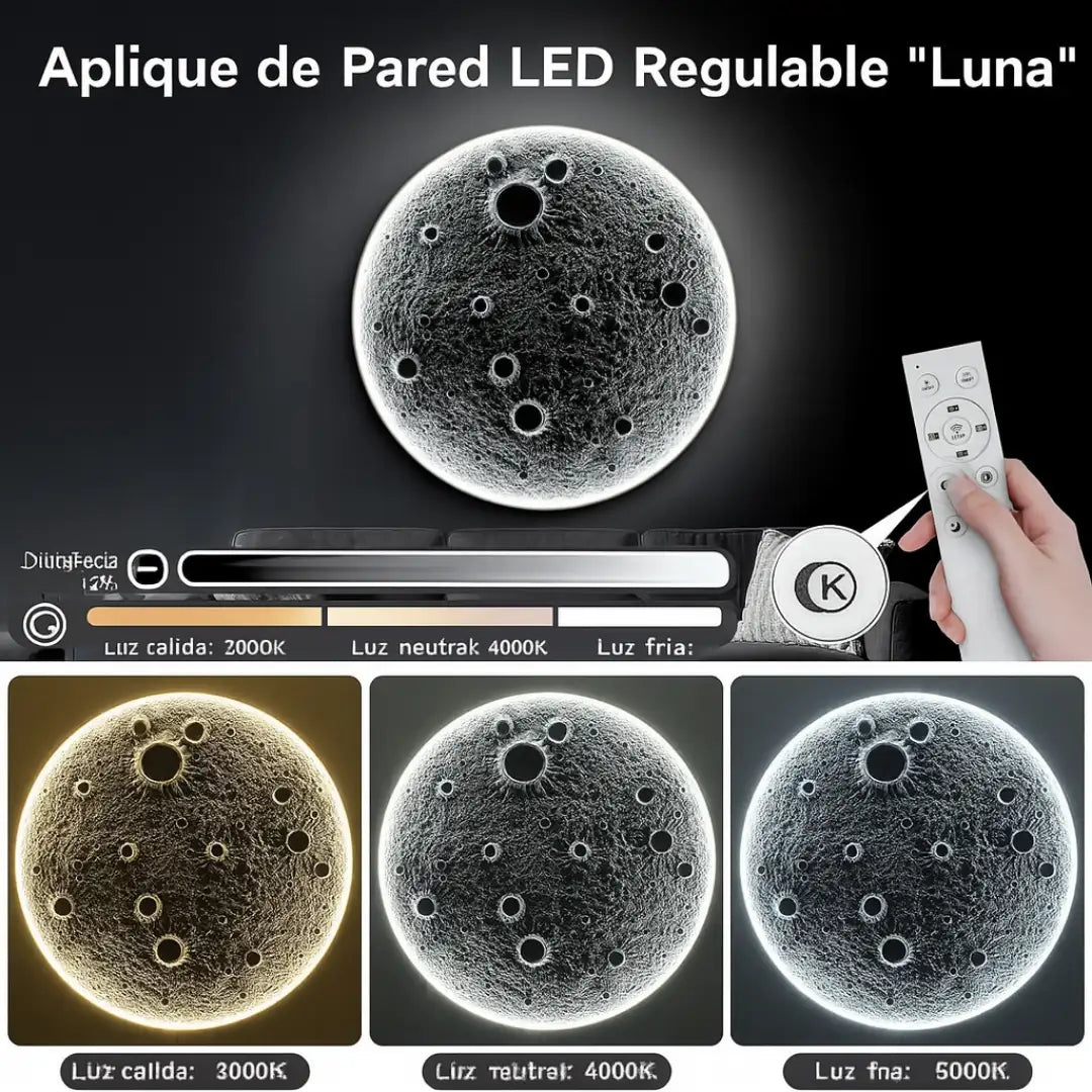 MoonLED® LAMPARA LUNAR ¡Decora e ilumina con estilo! 🔥HOY 40% DCTO🔥