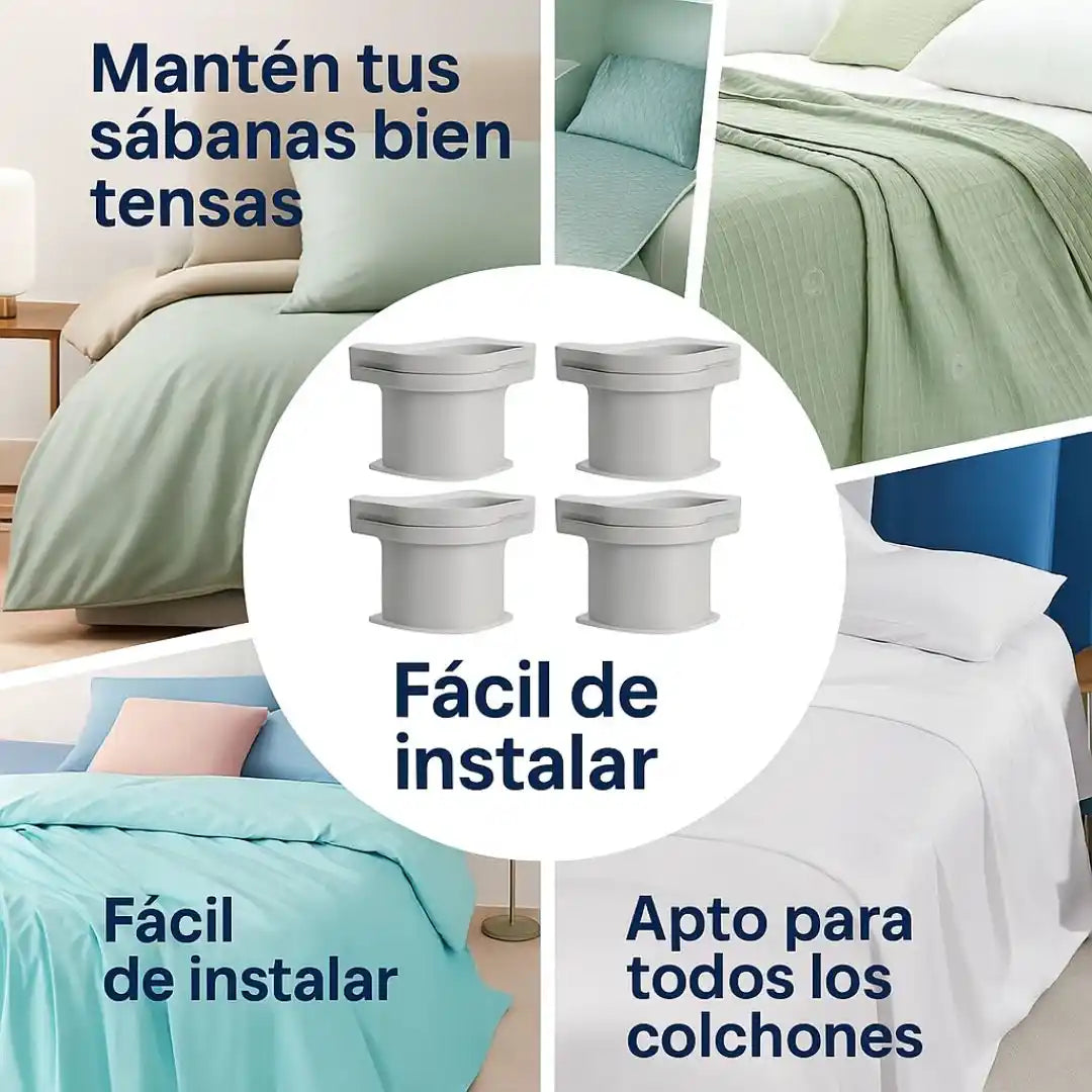 SábanaFirme® PACK X 4 UND Tu sabana queda ajustada sin moverse ni un pelo🎁HOY 40% DCTO🎁