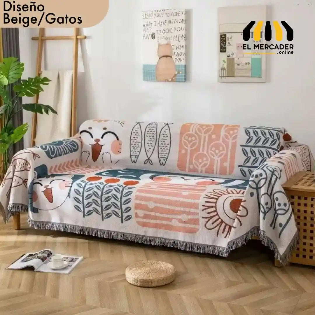 Manta Vintage 🎁 PARA MUEBLES DE 2 0 3 PUESTOS 🎁 Y MUEBLES EN L🎁