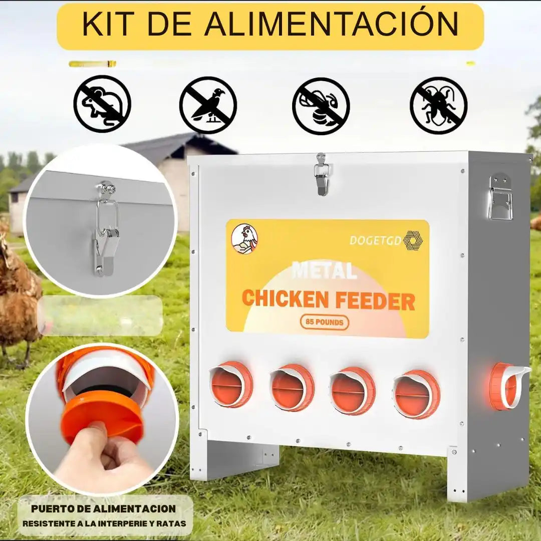 AlimentaFácil® (X4 Unidades + Broca) NO Desperdicia Purina y Maiz 🎁HOY 40% DCTO🎁
