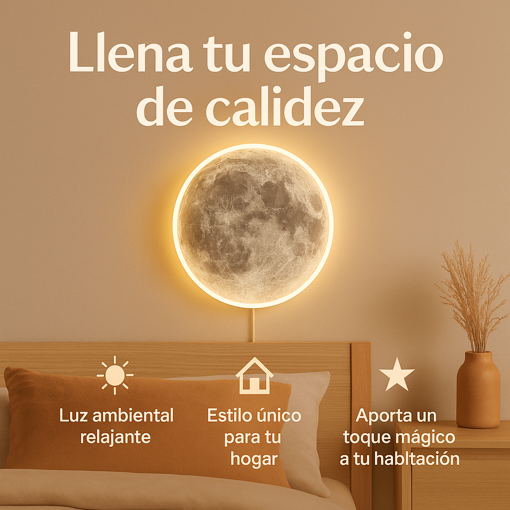 MoonLED® LAMPARA LUNAR ¡Decora e ilumina con estilo! 🔥HOY 40% DCTO🔥
