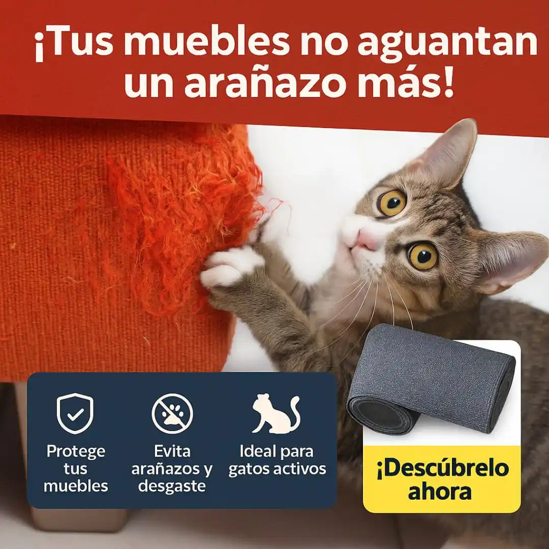 RascaFácil™😻 ¡Dale permiso a tu gato de rascar... sin destruir! Instalación rápida, protección duradera. 🔥 ¡HOY 40% DCTO! 🔥