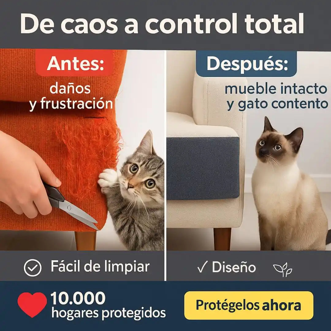 RascaFácil™😻 ¡Dale permiso a tu gato de rascar... sin destruir! Instalación rápida, protección duradera. 🔥 ¡HOY 40% DCTO! 🔥
