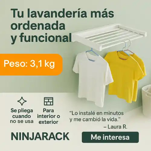 NINJARACK™ Tendedero plegable de 8 seciones 🎁Hoy 40% DCTO🎁