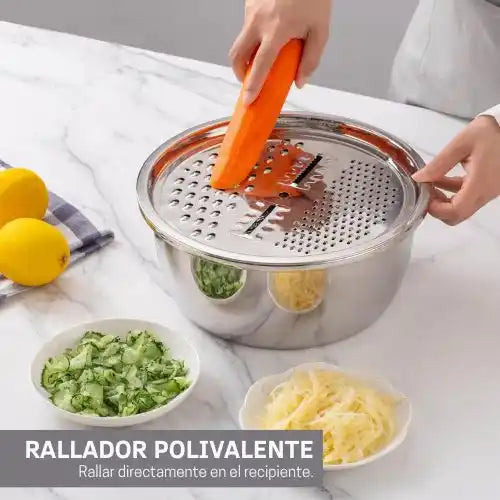 ChefMax® Bowl Set Cocina fácil, rápida Colador Y Rayador 🎁HOY 30% DCTO🎁