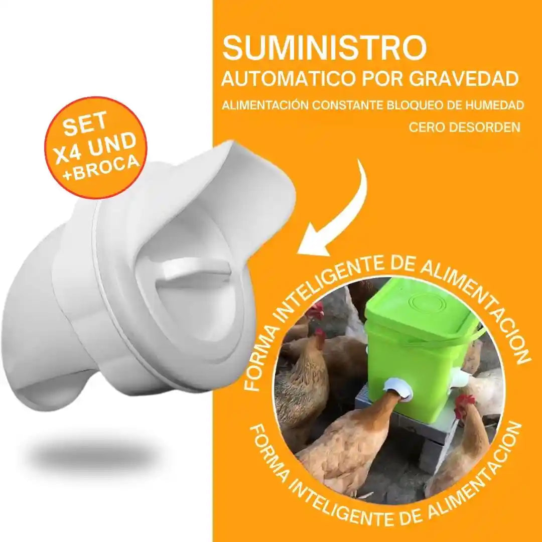 AlimentaFácil® (X4 Unidades + Broca) NO Desperdicia Purina y Maiz 🎁HOY 40% DCTO🎁