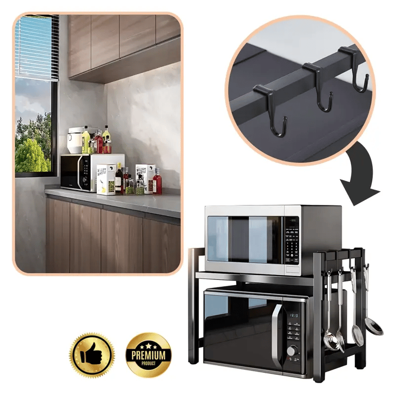 MicroRack™ Estante expandible para horno microondas