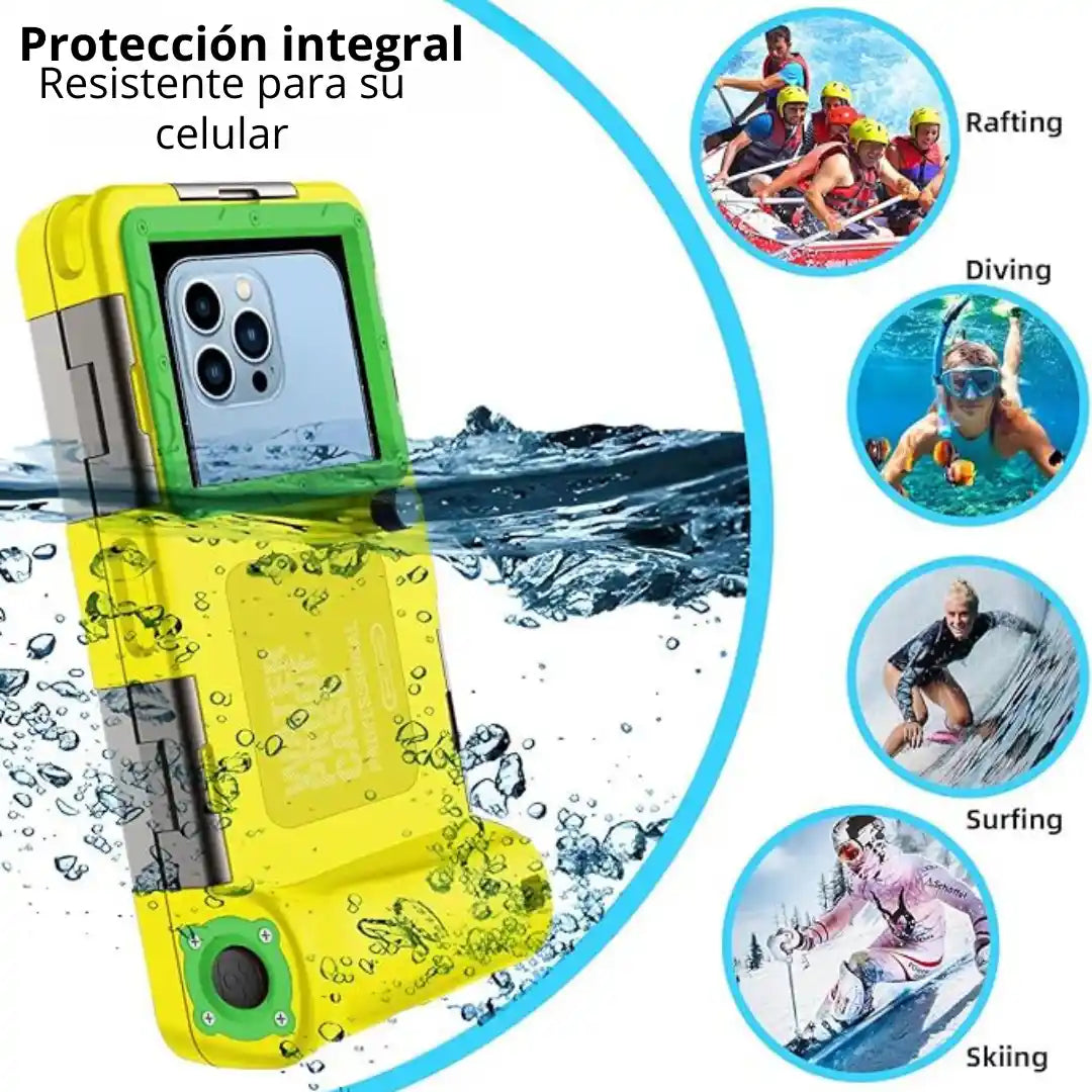Funda impermeable Case Waterproff✅Toma las mejores fotos sin miedo al 🌊