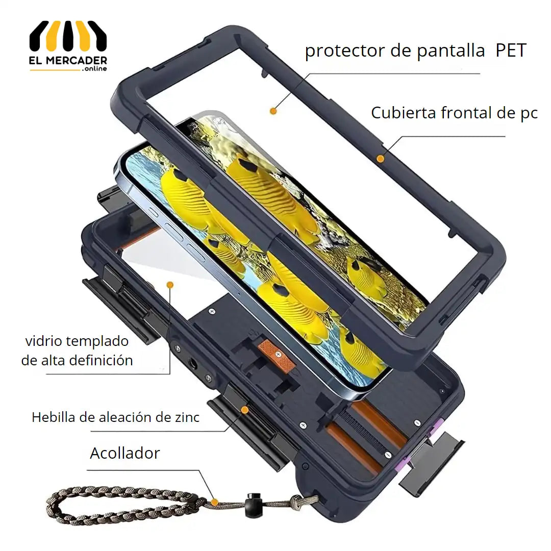 Funda impermeable Case Waterproff✅Toma las mejores fotos sin miedo al 🌊