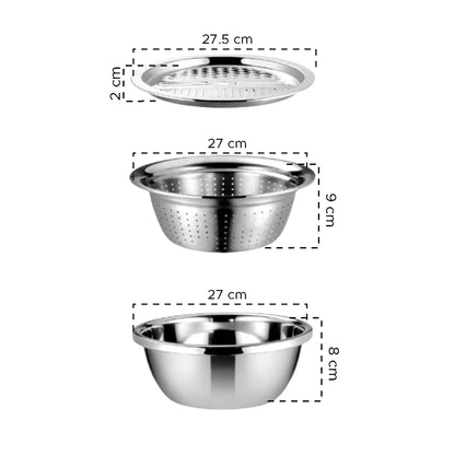 ChefMax® Bowl Set Cocina fácil, rápida  Colador Y Rayador 🎁HOY 30% DCTO🎁