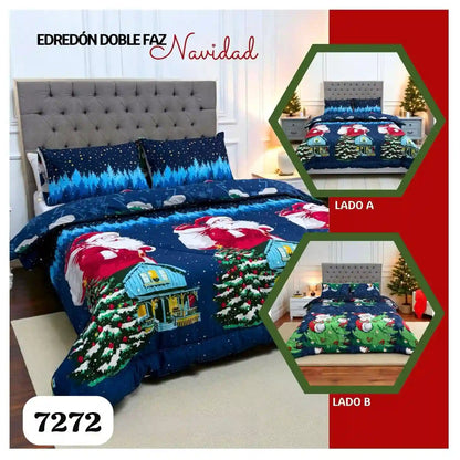 Navidream® Edredon Doble Faz Cama Doble Navidad