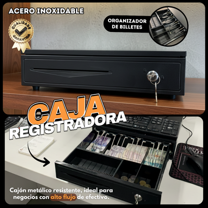 CAJA DE SEGURIDAD PARA NEGOCIOS Y HOGAR Mantén billetes, monedas y recibos siempre organizados.