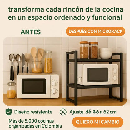 MicroRack™ Estante expandible para horno microondas