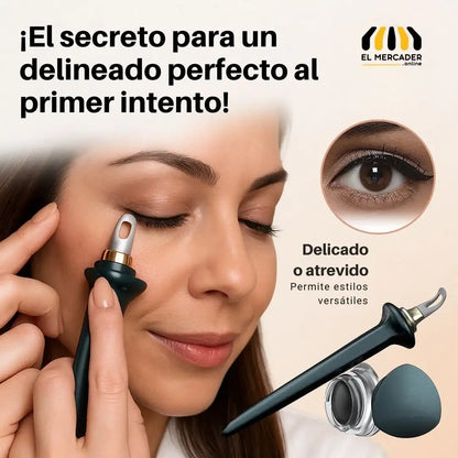 Delineador de Ojos en Gel + Pincel de Silicona|Precisión a prueba de agua