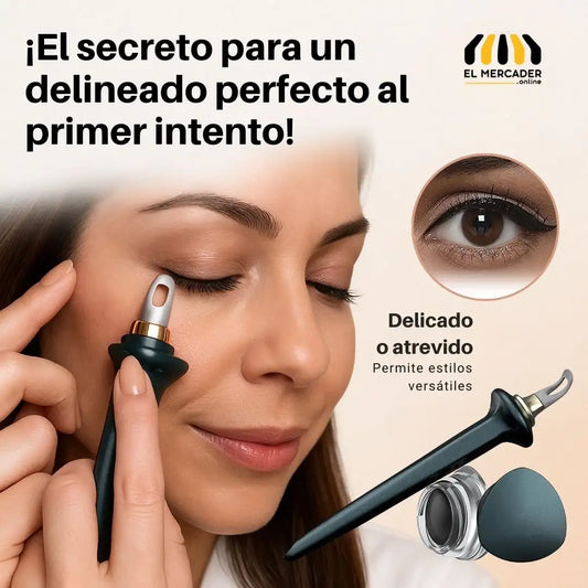 Delineador de Ojos en Gel + Pincel de Silicona|Precisión a prueba de agua