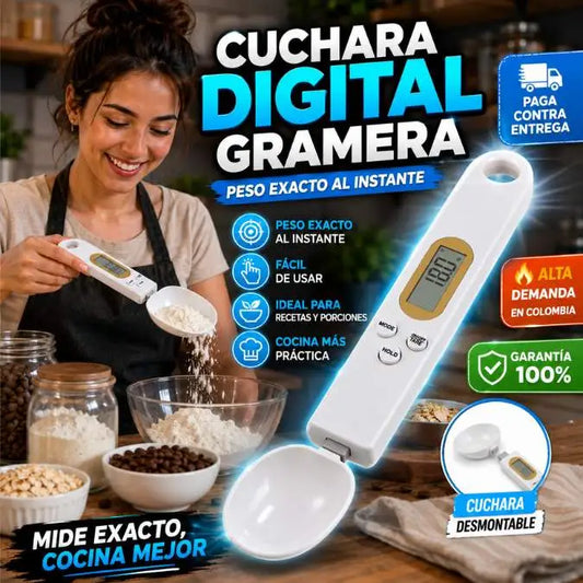 Cuchara Digital Gramera – Peso Exacto al Instante – Deja de Cocinar a Ojo