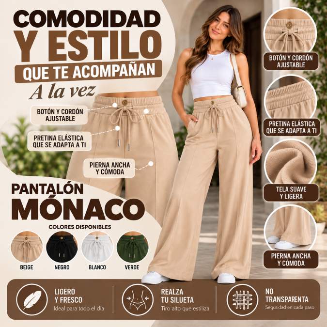 PANTALÓN MÓNACO — COMODIDAD Y ESTILO PARA TODOS TUS DÍAS
