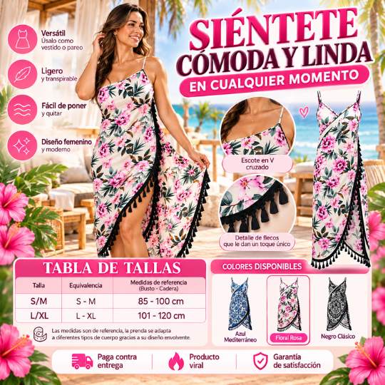 Vestido Pareo Alma™ – Un solo diseño para sentirte cómoda y verte increíble
