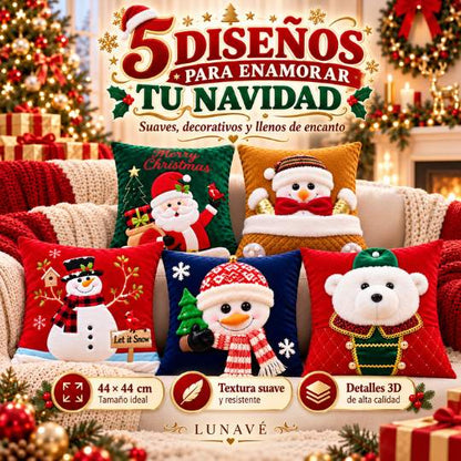 Cojines Decorativos Navideños – Haz que cada rincón de tu hogar se sienta en Navidad.