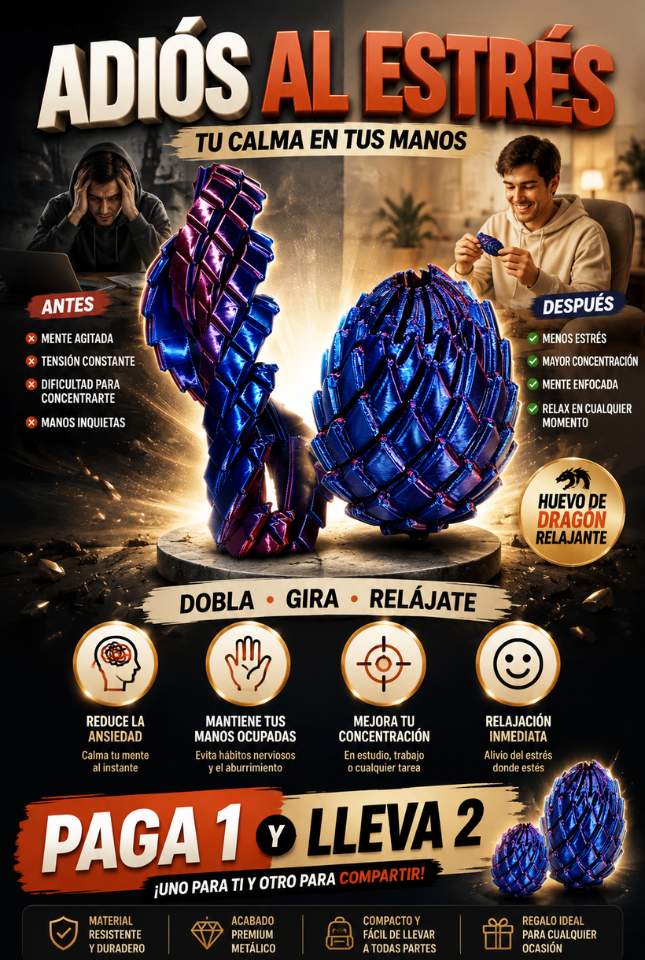 ⚡ OFERTA 2X1 | Huevo de Dragón Antiestrés™ – Mantén tus manos ocupadas y libera tensión