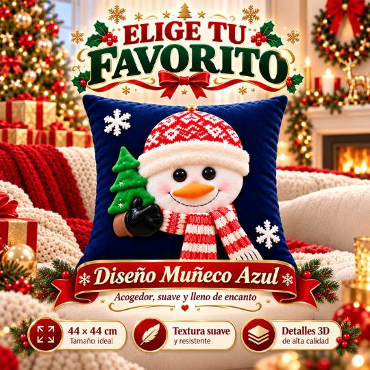 Cojines Decorativos Navideños – Haz que cada rincón de tu hogar se sienta en Navidad.