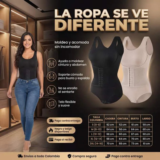 Power Body | Body Moldeador de Abdomen y Cintura| Faja Moldeadora Invisible