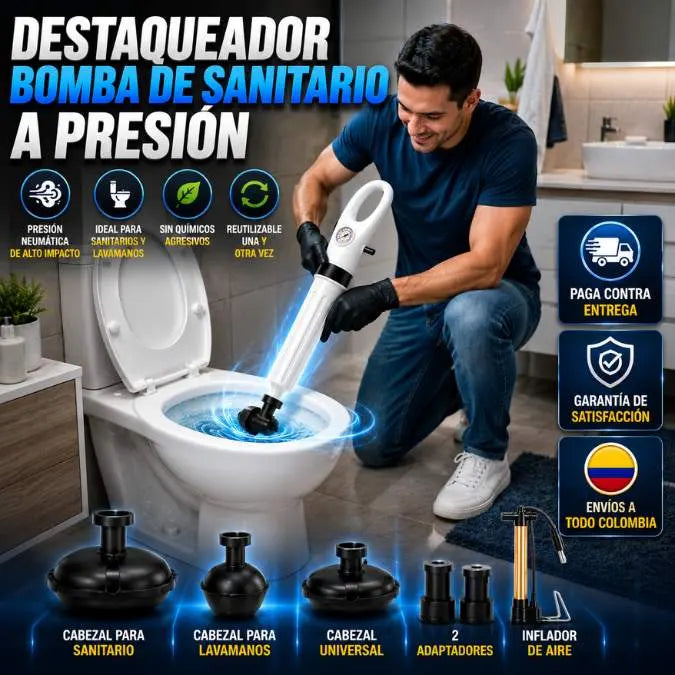 Destapador a Presión | Destapa Sanitarios y Desagües Fácilmente