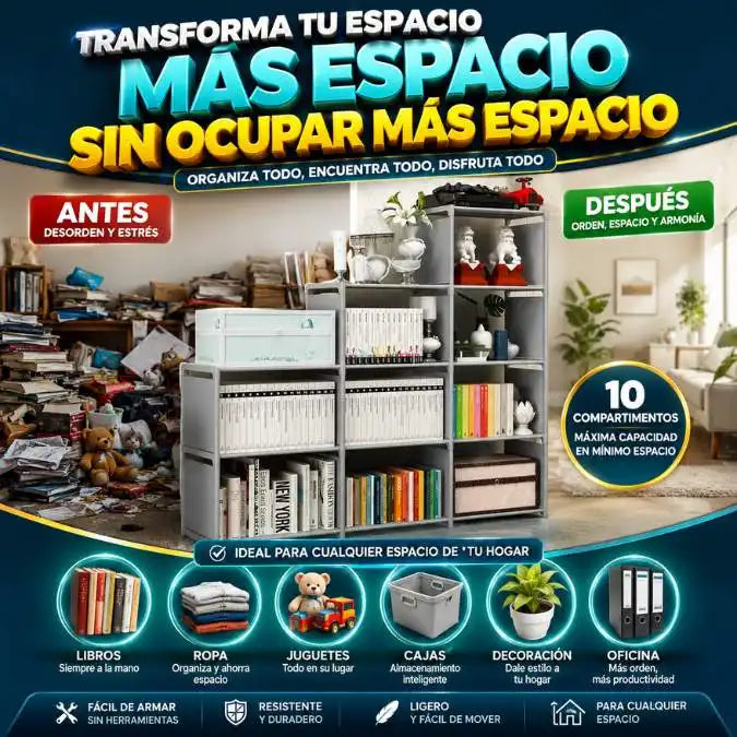 SpaceCube™ | Organizador Modular de 10 Cubos