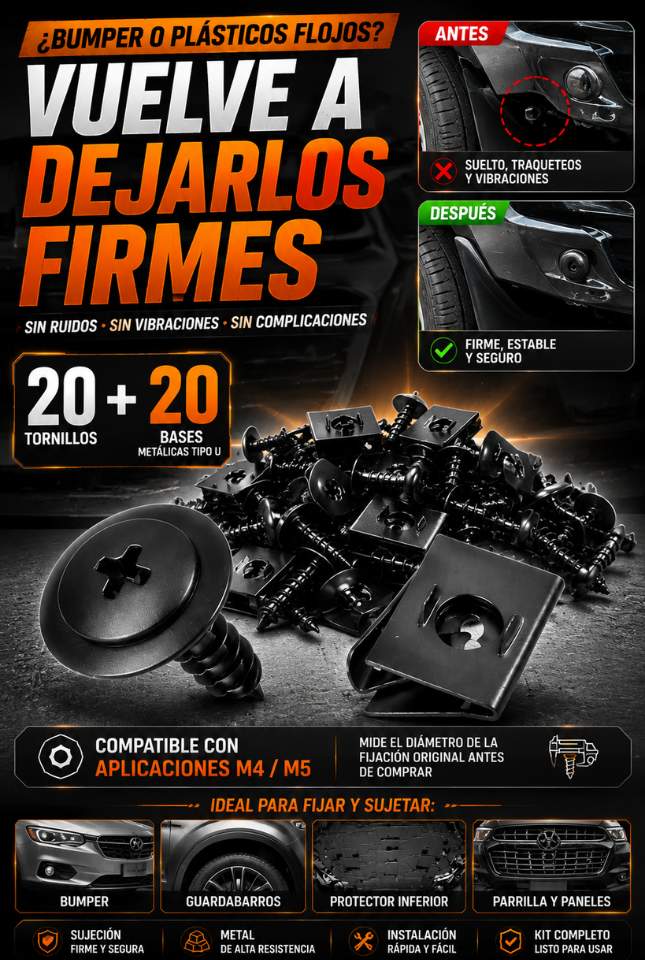MetalFix™ – Fija Bumpers y Plásticos Flojos de Forma Firme y Segura