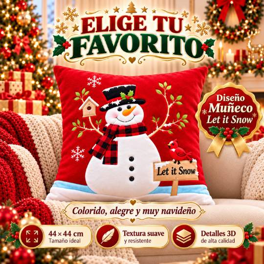 Cojines Decorativos Navideños – Haz que cada rincón de tu hogar se sienta en Navidad.