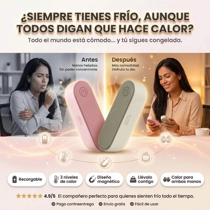 Warmé Duo™ | El calorcito que siempre quisiste llevar contigo 🤲 Calienta ambas manos al mismo tiempo