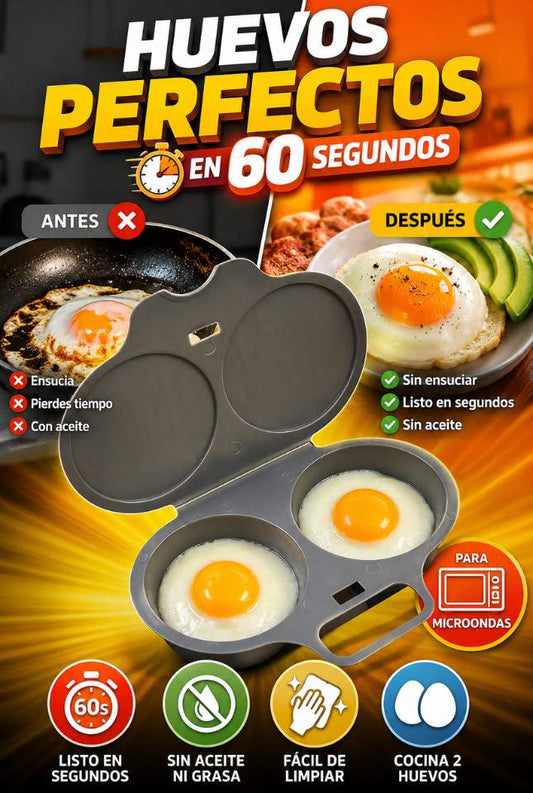 Molde para Huevos Pochados en Microondas | Desayunos en 1 Minuto
