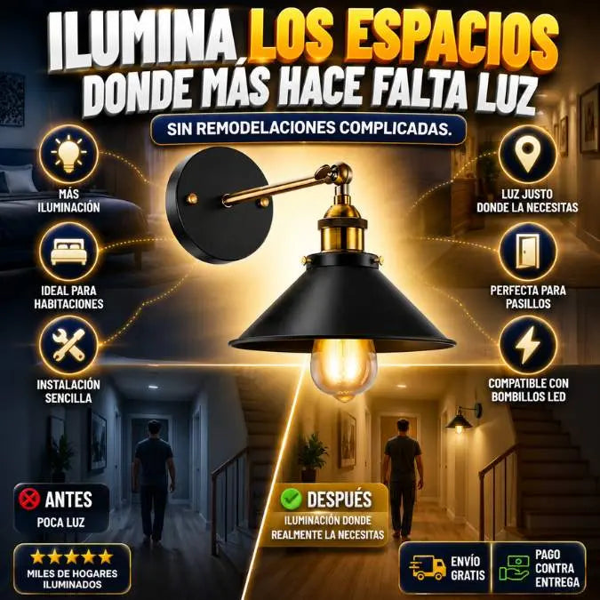 LumiFix™ 🏠 Aprovecha mejor el espacio al instalarse en la pared.