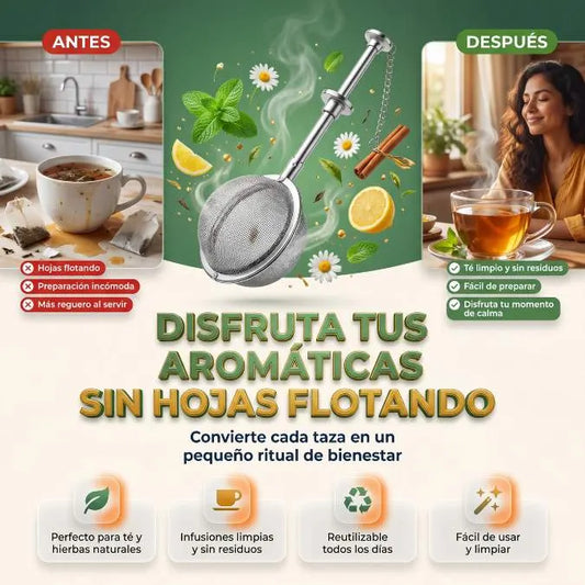 InfuTea™ ☕ Prepara té, hierbas y aromáticas de forma práctica, limpia y reutilizable todos los días.