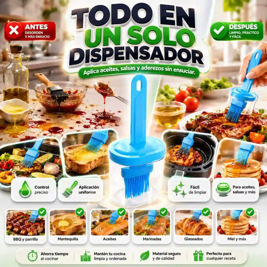 KitchenFlow™ SET X 3 UND 🧽Distribuye aceites, salsas y aderezos de forma precisa.