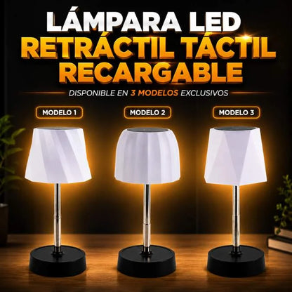 Lámpara LED Retráctil Táctil Recargable - Trabaja, estudia y lee con total comodidad en cualquier espacio.