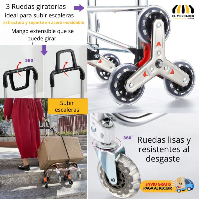 Carrito De Compras🛒 Sube tus compras fácilmente, sin cargas pesadas💪