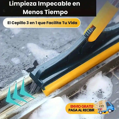 Cepillo LimpiaMax 3 EN 1 - LIMPIA RESTREGA Y DESINFECTA CADA RINCON DE TU BAÑO