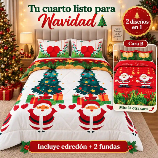 Navidream® Edredon Doble Faz Cama Doble Navidad