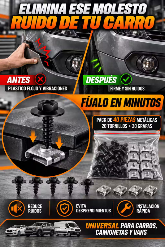 MetalFix™ – Fija Bumpers y Plásticos Flojos de Forma Firme y Segura