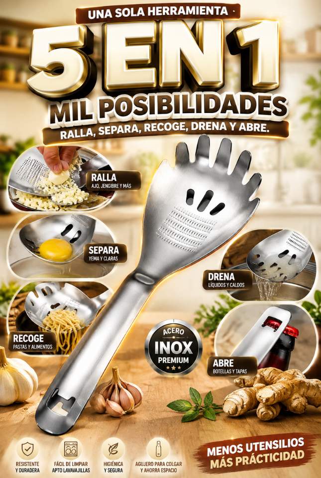 Cuchara SmartKitchen 5 en 1™ – Todo lo que Necesitas en una Sola Herramienta