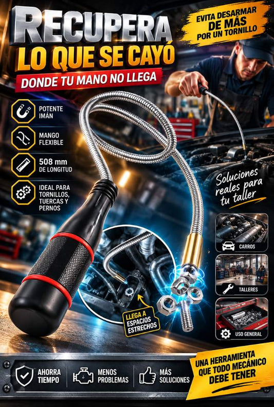 FLEXMAG – Recupera Tornillos, Tuercas y Piezas Metálicas en Lugares Difíciles sin Desarmar de Más