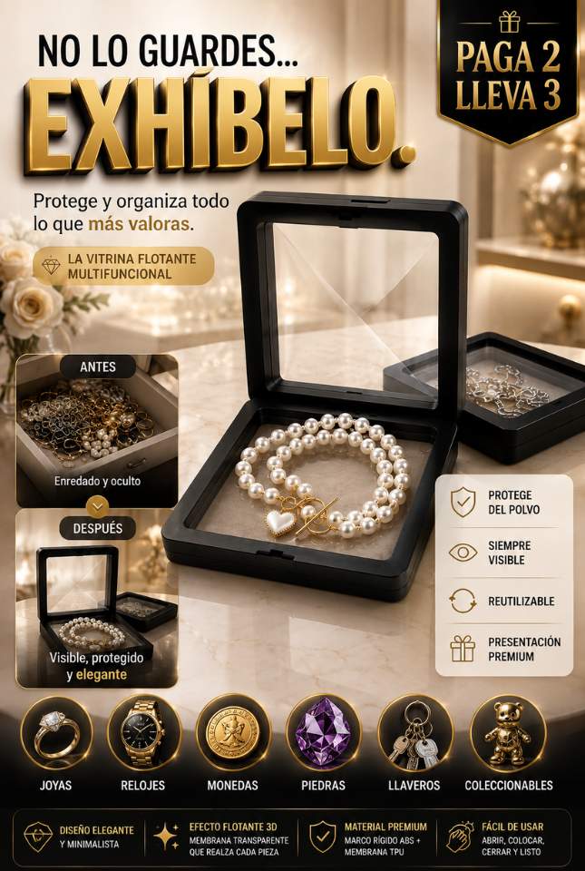 Caja Marco Exhibidora Multifuncional | Exhibe, Protege y Organiza tus Objetos Favoritos