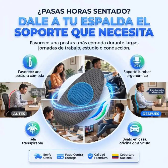 Comfy Curve™ Dale soporte a tu zona lumbar🧍 Favorece una postura cómoda