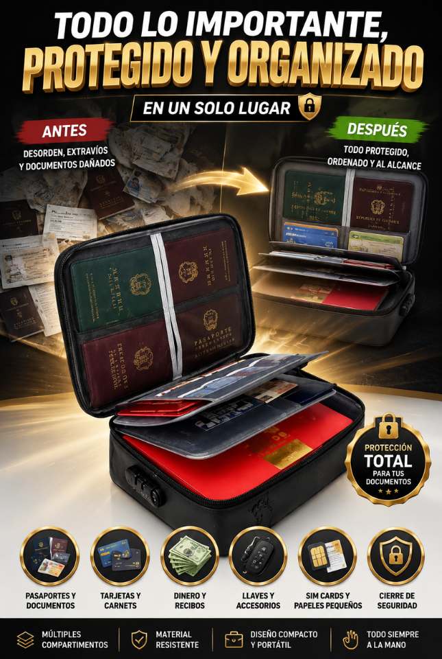 Bolso Organizador Porta Documentos | Mantén Tus Documentos Seguros, Organizados y Siempre a la Mano
