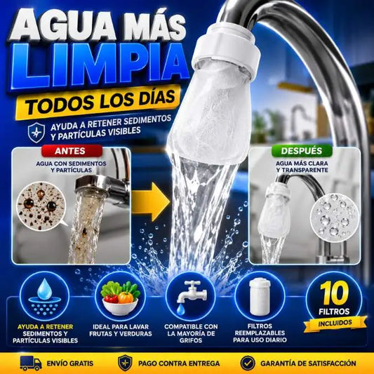 AquaProtect™ | 50 Filtro de algodon  para Agua de Grifo  Reemplazables