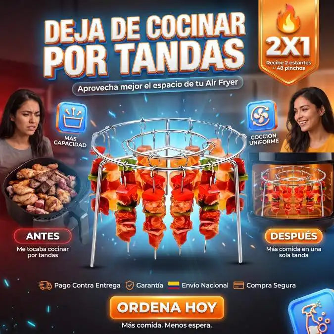 AirMax™ Más comida en una sola tanda 🚀Duplica la capacidad de tu Air Fryer