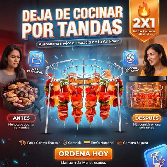 AirMax™ Más comida en una sola tanda 🚀Duplica la capacidad de tu Air Fryer